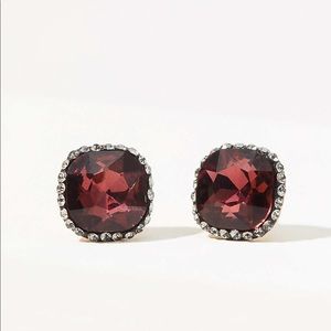 NEW Loft Merlot page stone stud earrings